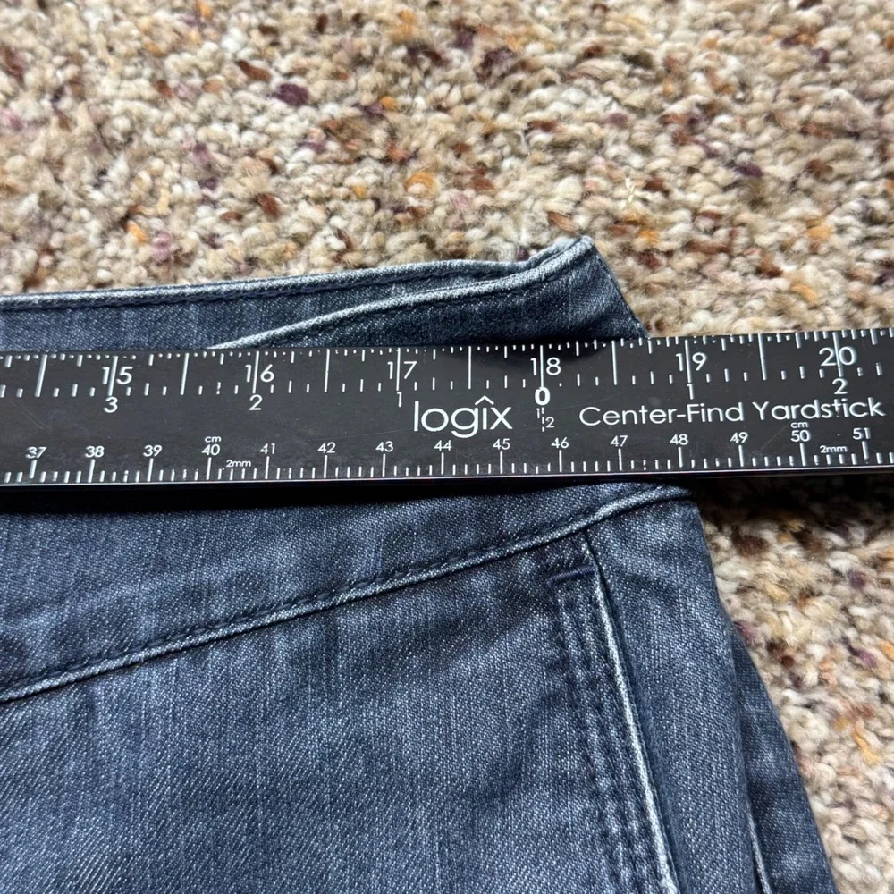 Chicos Platinum Wide Leg Denim Trouser Jeans Dark‎ Wash Blue Size 2.5 Regular